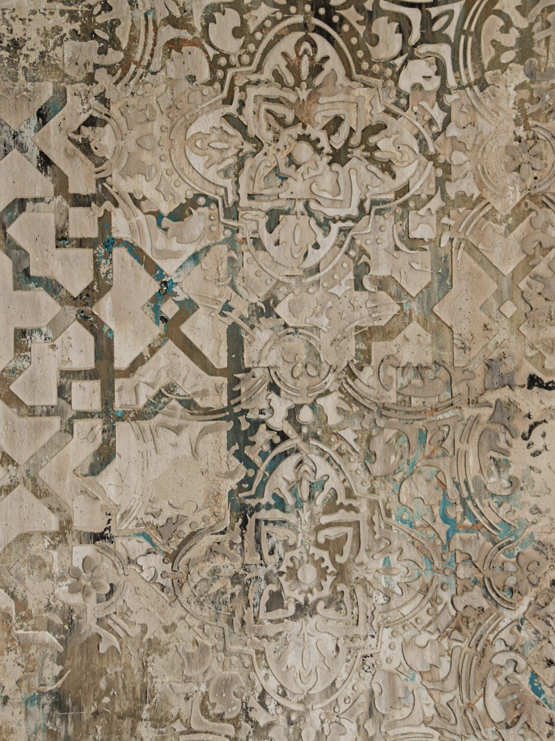 DFA Set of 3 stencils Round motifs, Oriental ornament and Damask: Stylish DIY decor 0.3-1 mm (N00143)