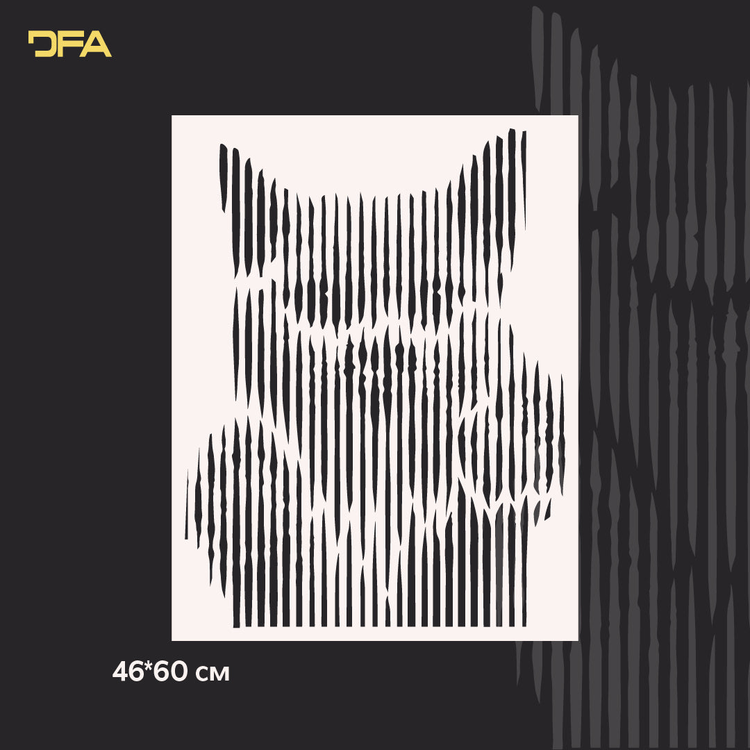 Stencil Kitten DFA animals for walls for plaster and paint 0.3-1mm (J00041)