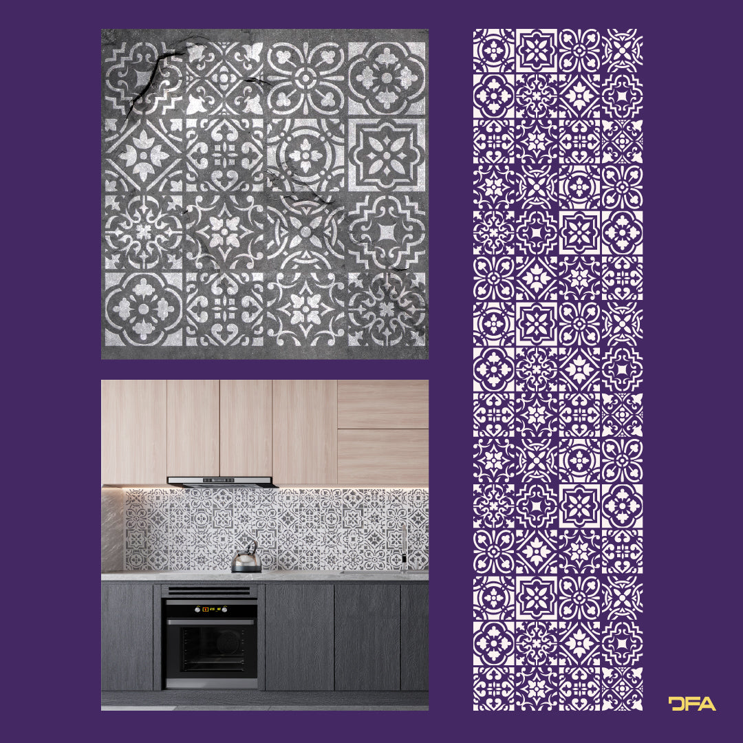 Stencil DFA Square pattern for plaster and paint 0.3-1mm (K00110)