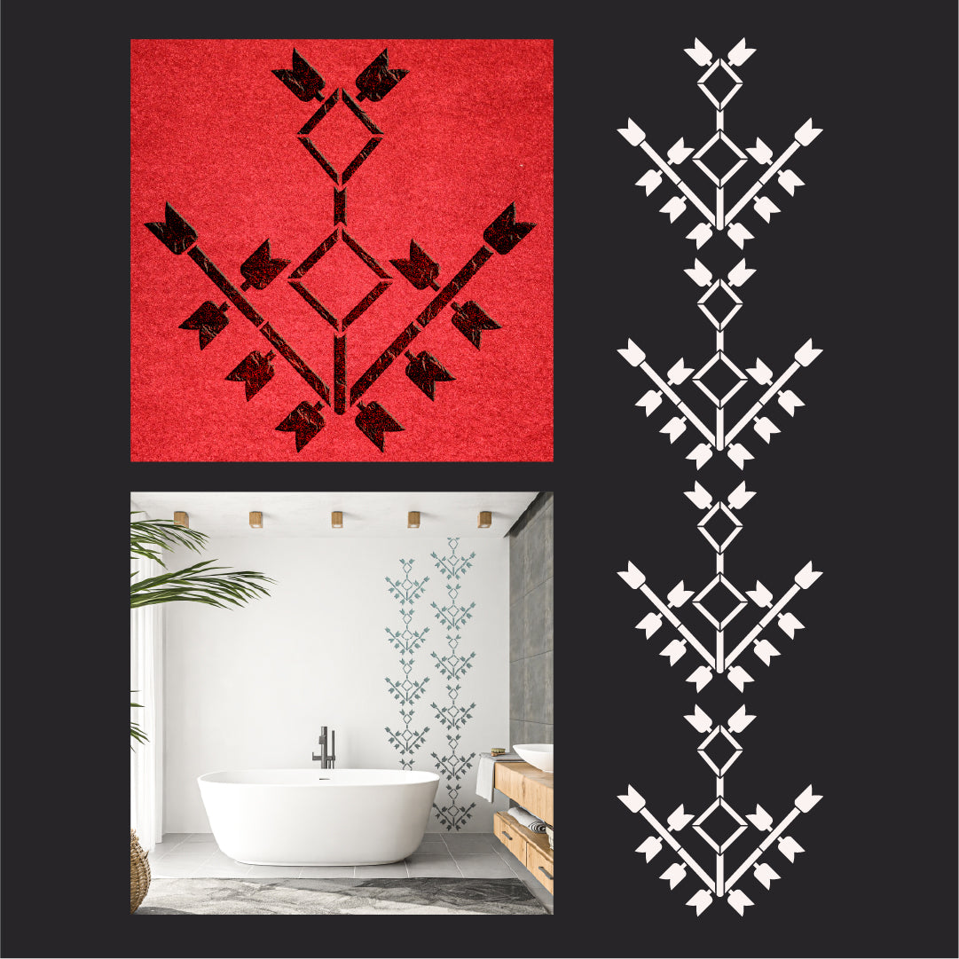 Stencil DFA Vyshyvanka ornament for creating unique wall decor 0.3-1 mm (Z00073)