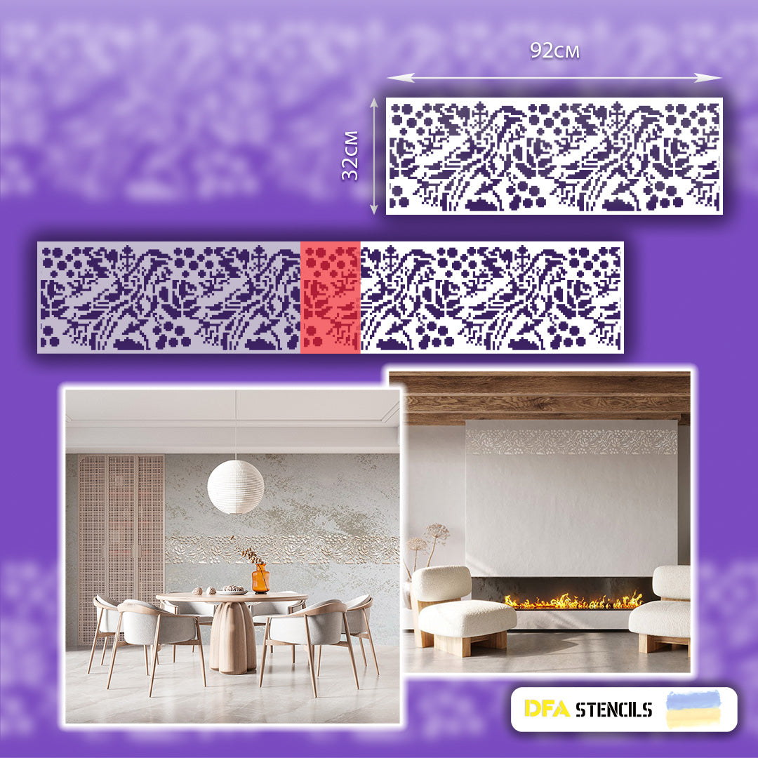 Stencil DFA Border stencil for plaster and paint 0.3-1mm (B00057)