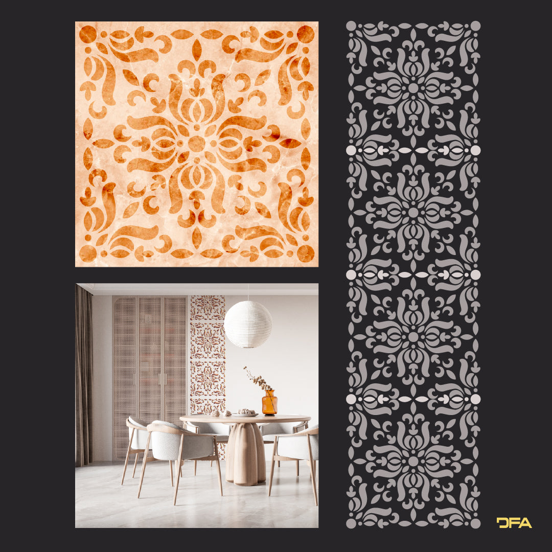 Stencil DFA Square pattern, for plaster and paint 0.3-1mm (K00108)