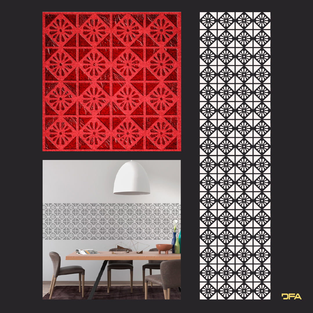Stencil DFA Square pattern for plaster and paint 0.3-1mm (K00100)