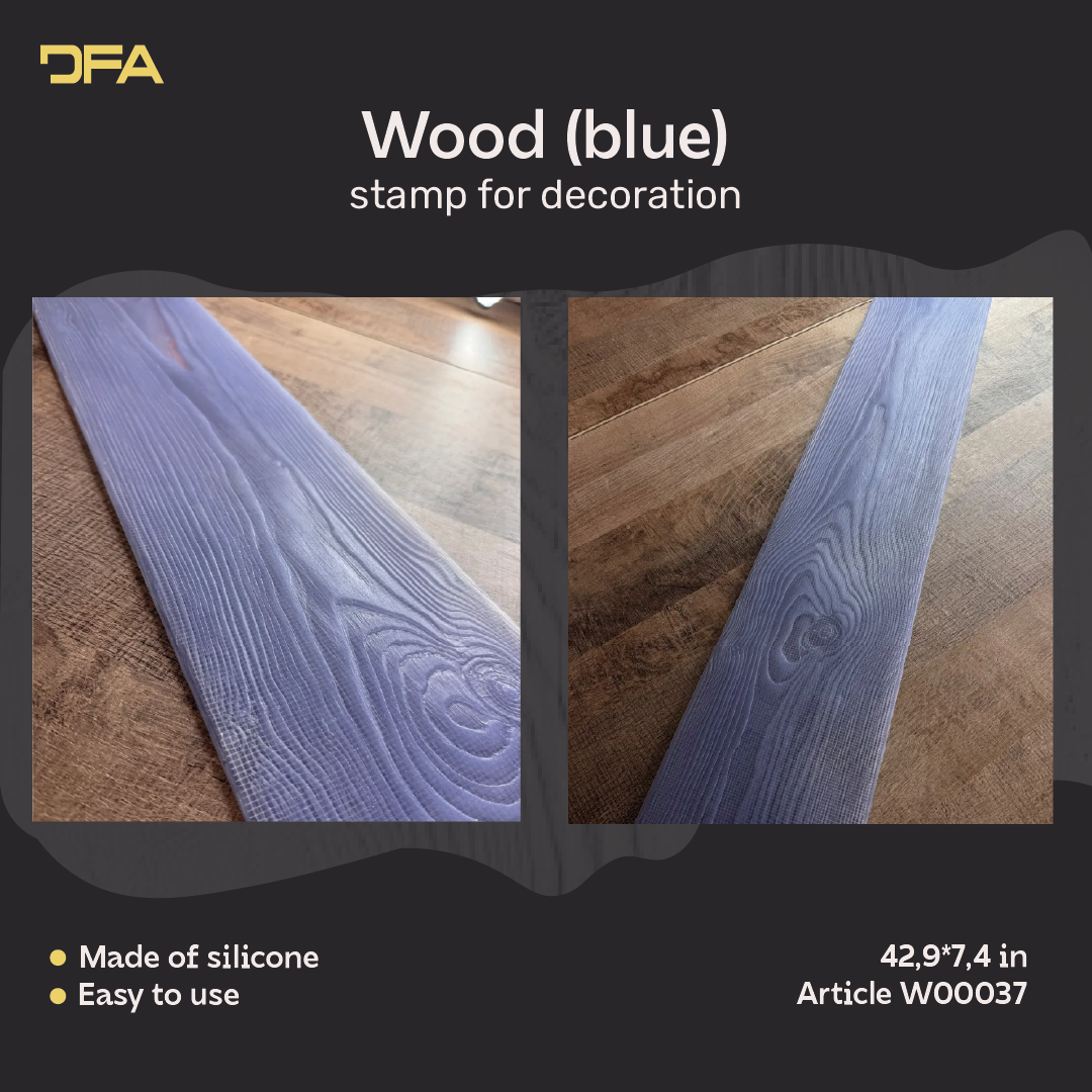 Silicone impression for decoration Tree (blue) W00037
