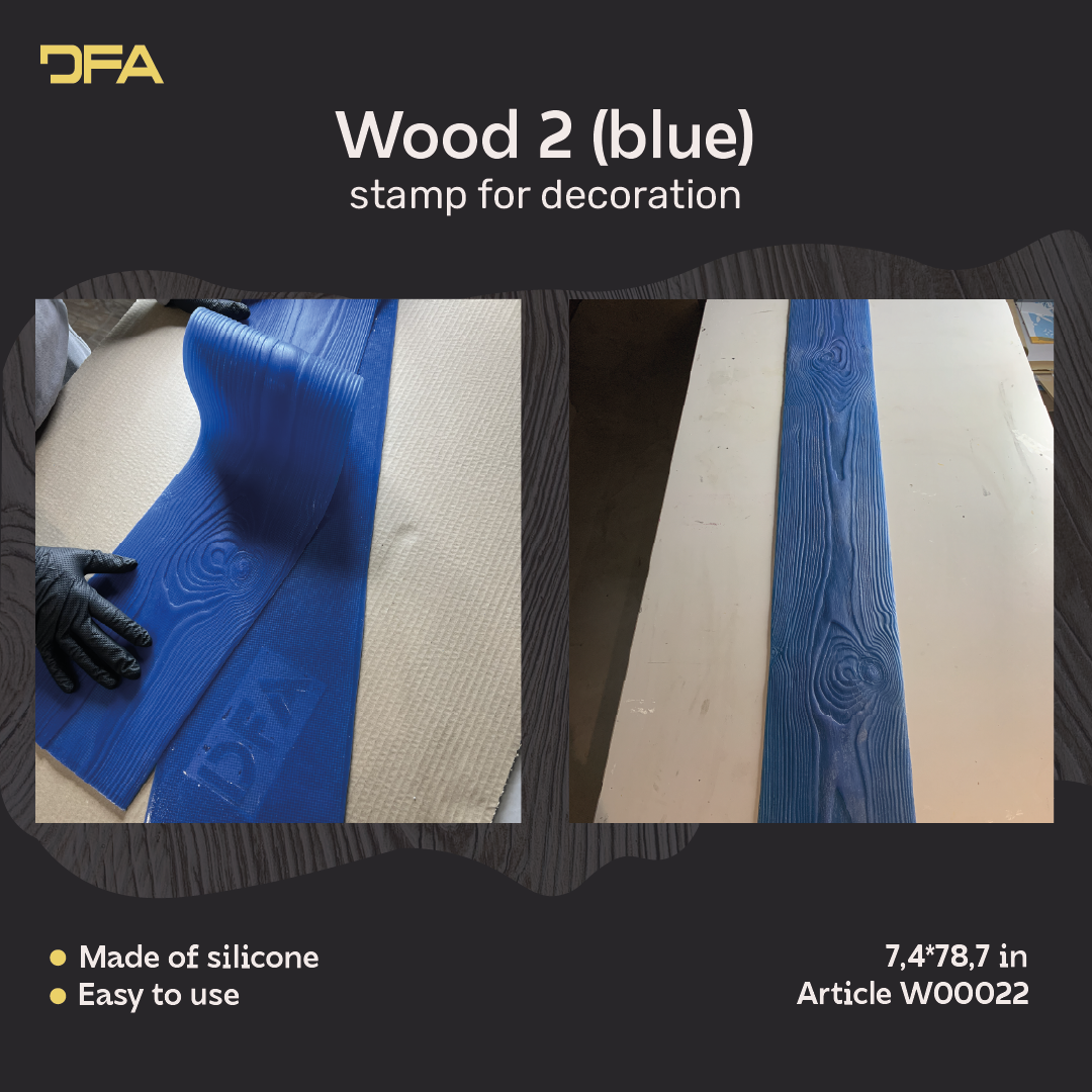 Silicone impression for decoration Tree 2 (blue) W00022
