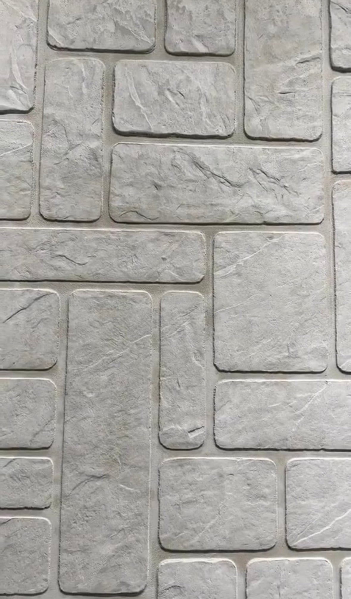 Realistic masonry on an accent wall - stencil DFA Facade Stone 0.3-1 mm (F00006)