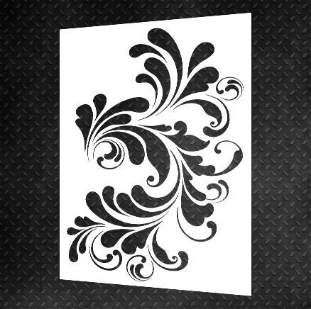 Quality stencil for decoration DFA oriental pattern, for putty and paint, 0.3-1mm (V00023)