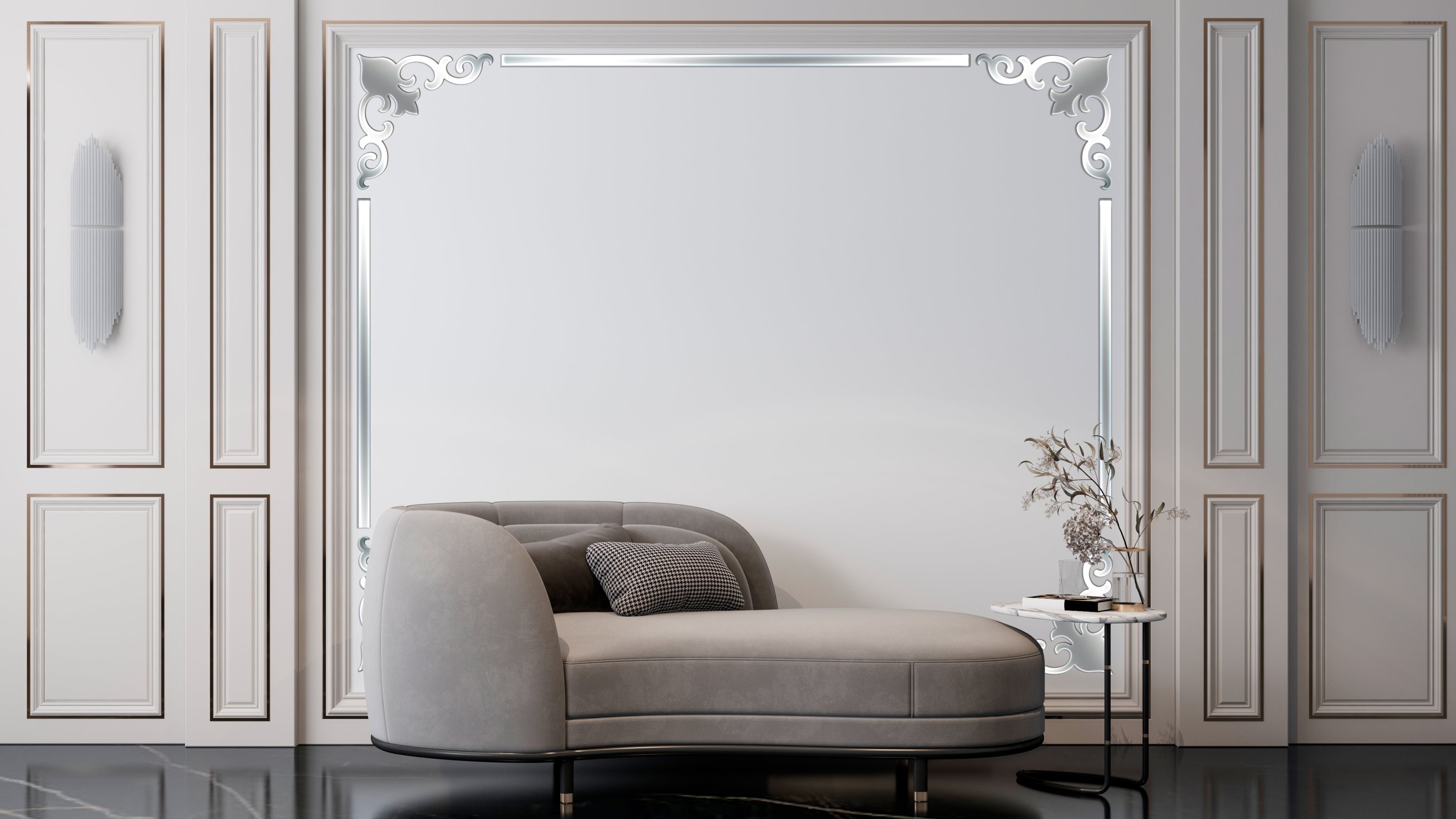 Play of Light and Space: DFA Corner Pattern Room Expanding Mirror 2pcs/4pcs (YA00031)