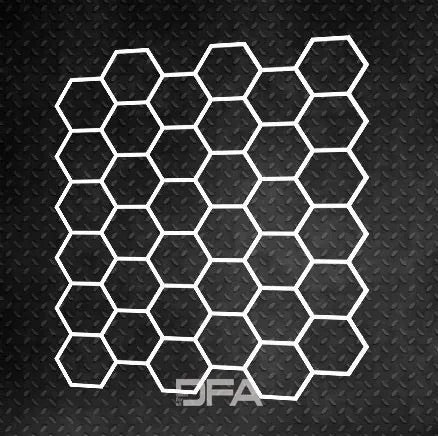 Dynamics and style: Geometric stencil "Honeycomb" for decorative plaster 0.3-1 mm (G00031)