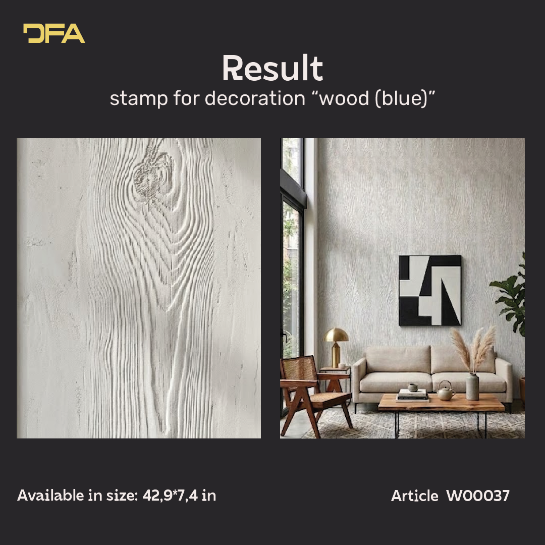 Silicone impression for decoration Tree (blue) W00037