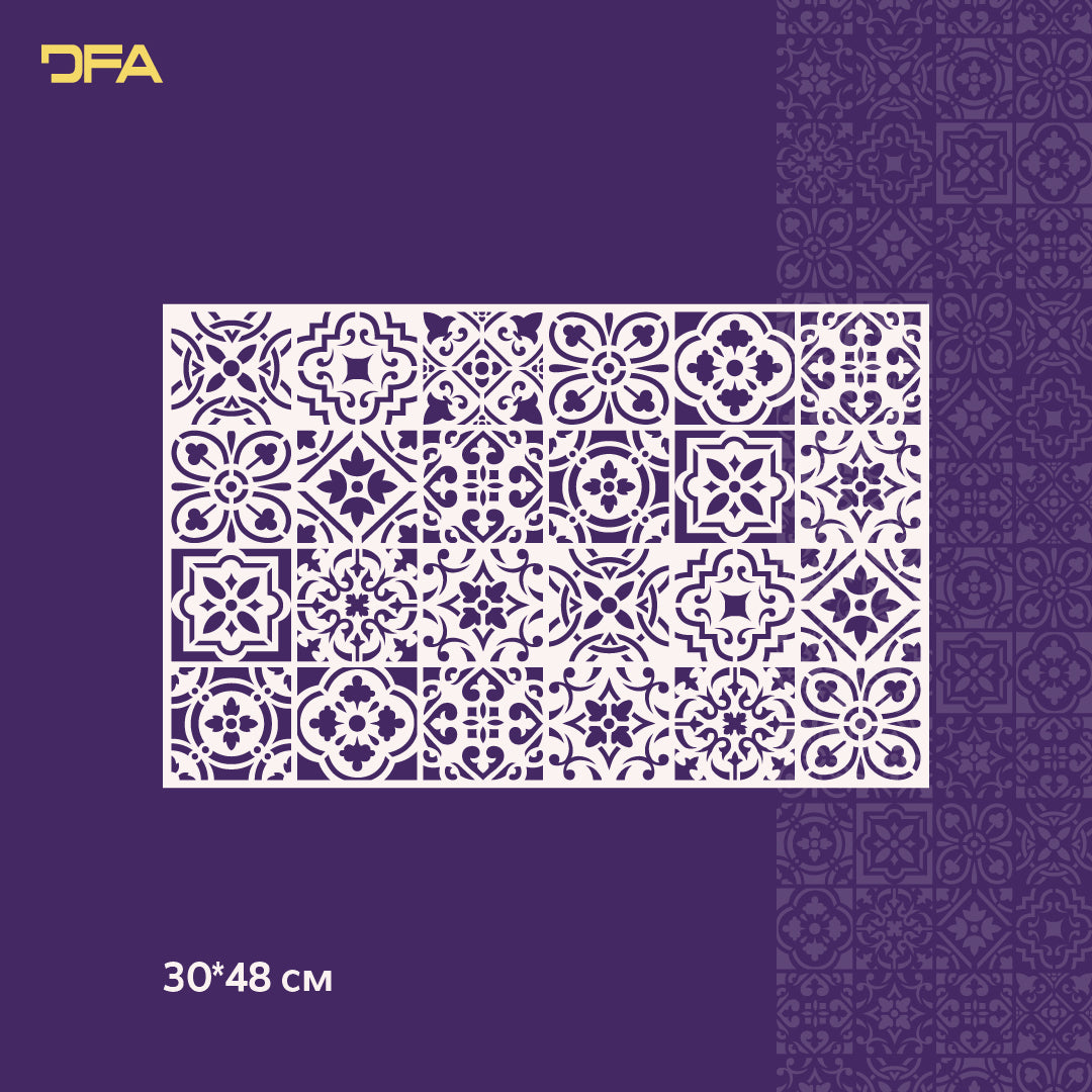 Stencil DFA Square pattern for plaster and paint 0.3-1mm (K00110)