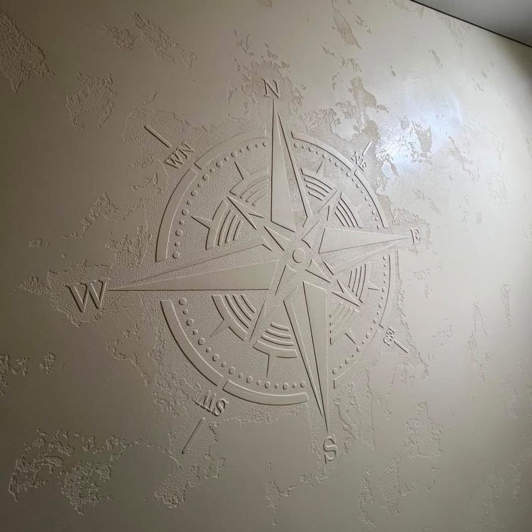 Modern decor with meaning: stencil DFA Compass for your home 0.3-1 mm (С00036-d)