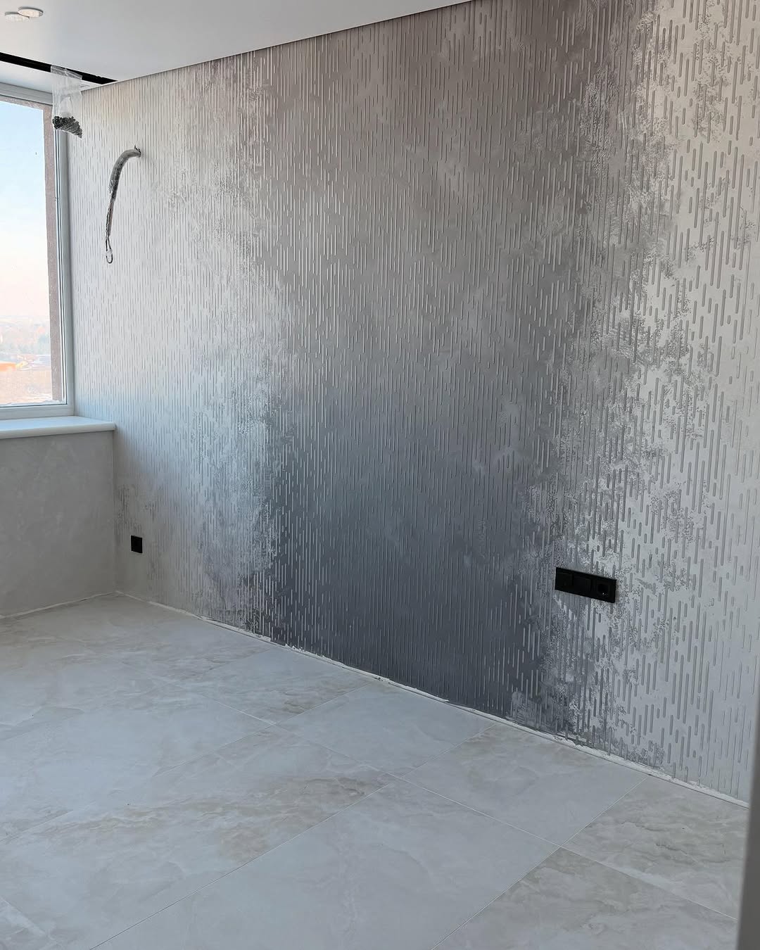 Modern design with stencil DFA Geometry for decorative plaster and paint 0.3-1 mm (G00012)