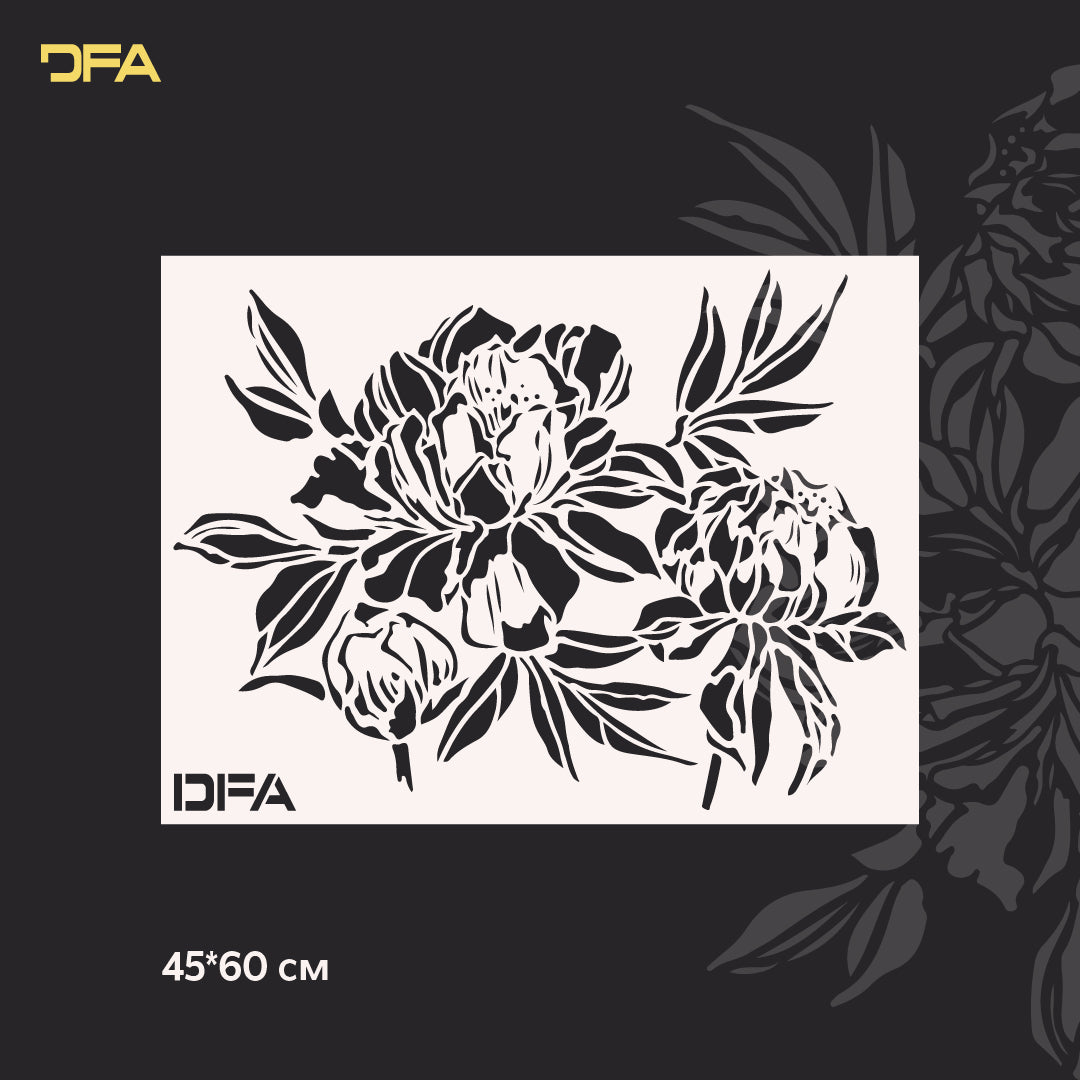 DFA nature stencil for walls for plaster and paint 0.3-1mm (P00140)