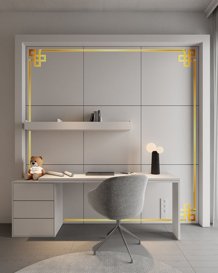 DFA Mirror Decor Corner Pattern - Visual Space Expansion and Style 2pcs/4pcs (YA00035)