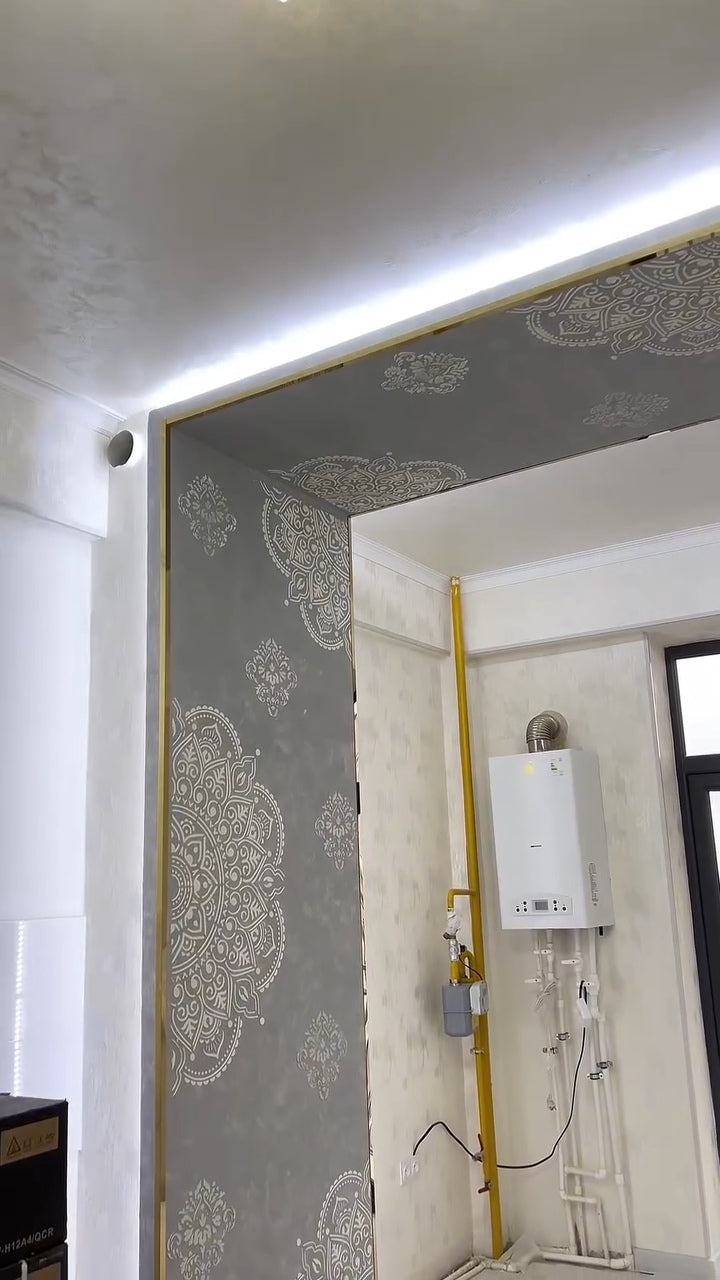 Set of 2 DFA Damask and Round Mandala Stencils: Spectacular Interior Decor 0.3-1 mm (N00140)