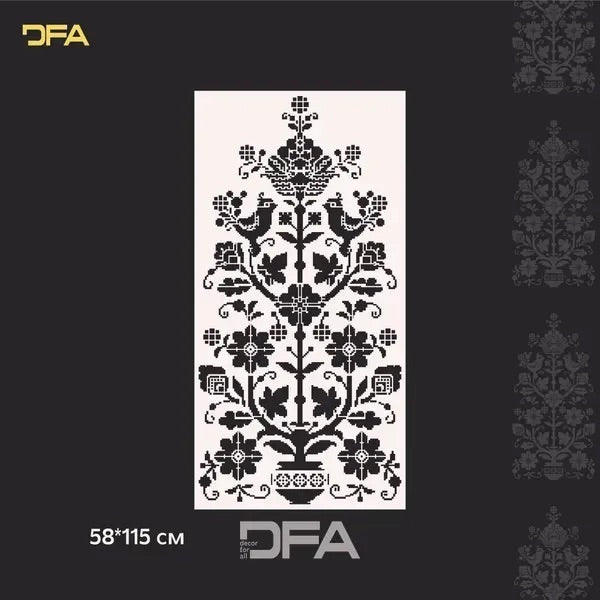 Update the interior: Ethnic style with DFA stencil "Vysyvanka" 0.3-1 mm (Z00039)