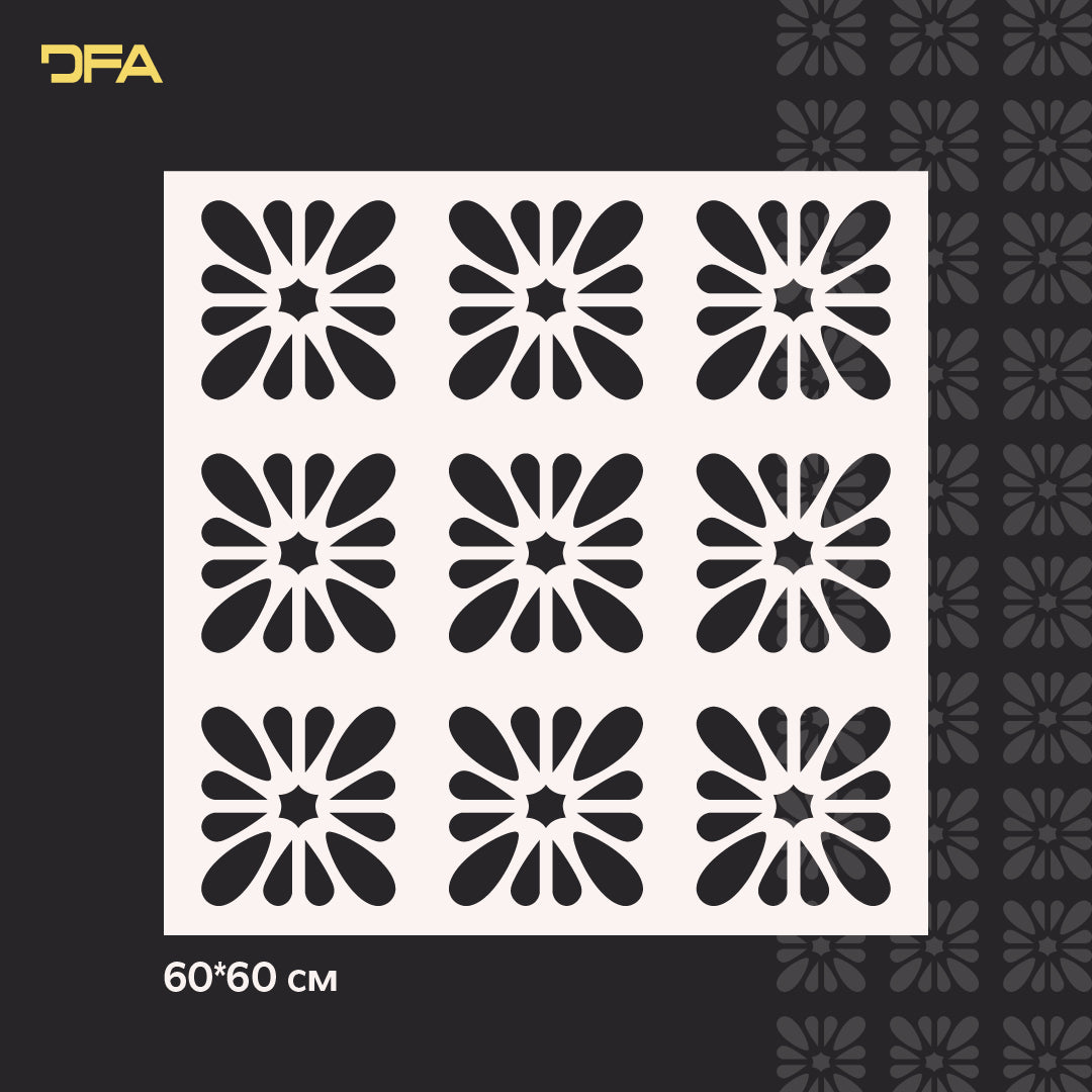 Stencil DFA Square pattern for plaster and paint 0.3-1mm (K00099)