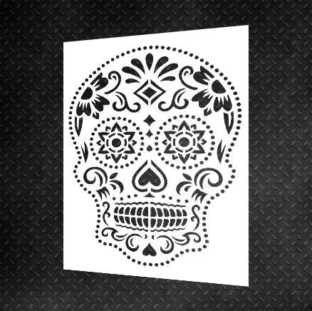 Stencil reusable DFA Skull 1 for plaster and paint 0.3-1 mm (L00004)