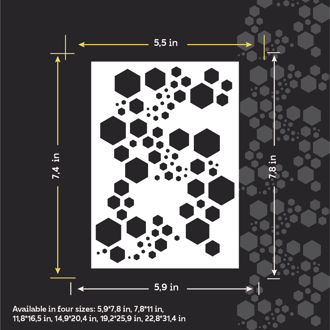 Create modern art decor with the DFA Loft stencil (0.3–1 mm, L00067)