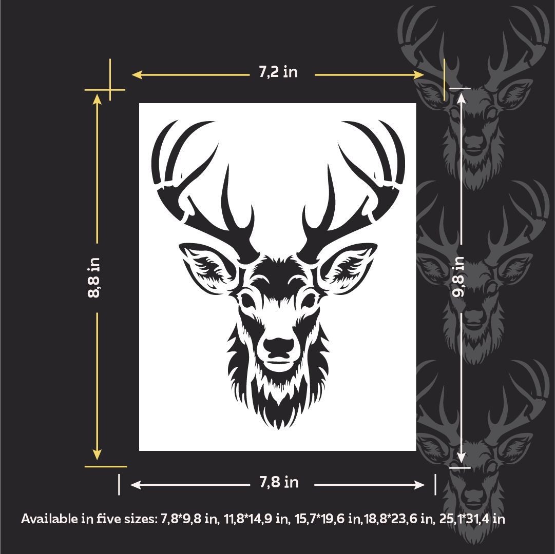 DFA "Deer" Stencil — add a sense of lightness to your interior. Thickness: 0.3–1 mm (J00081)