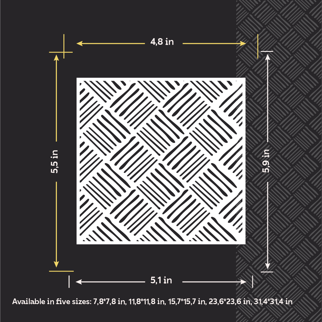 Create modern art decor with the DFA Loft stencil (0.3–1 mm, L00064)