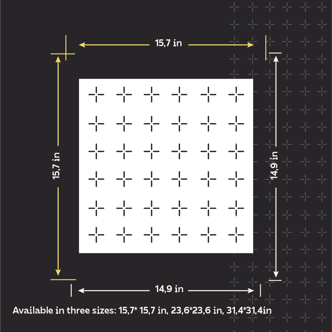 Create modern designs easily with the DFA Geometric Pattern 0.3-1 mm stencil (G00164)