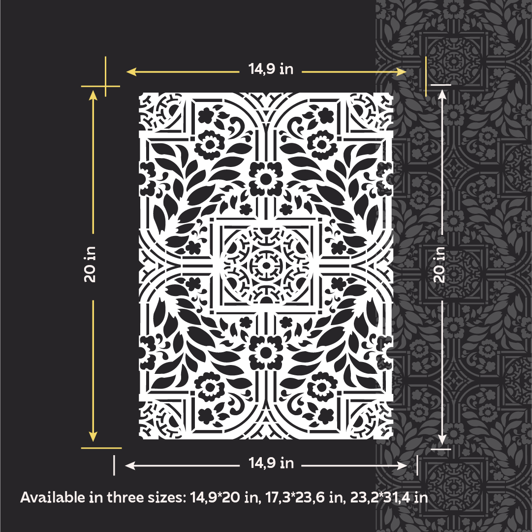 Create modern designs easily with the DFA Geometric Pattern 0.3-1 mm stencil (G00167)