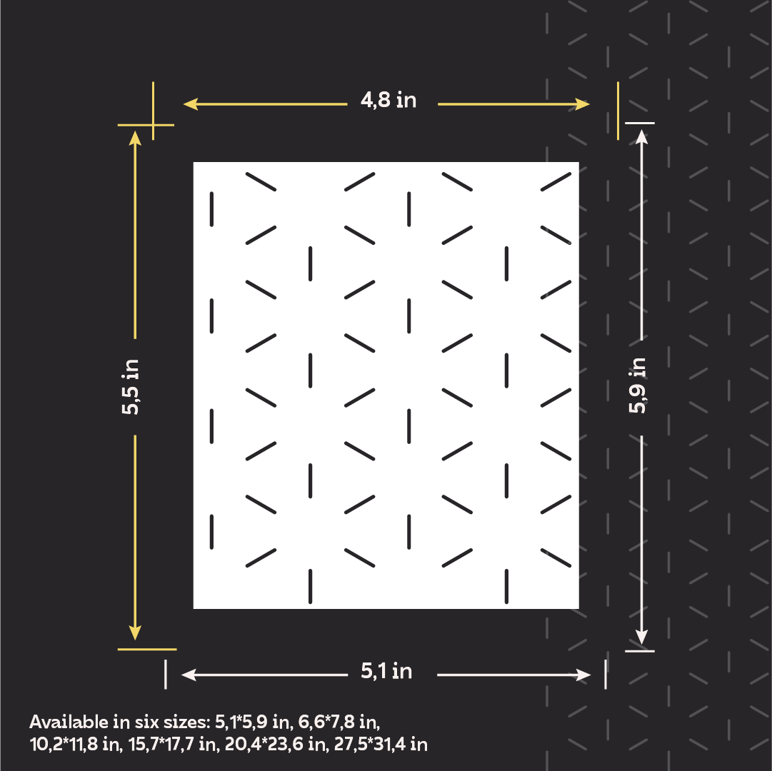 Create modern art decor with the DFA Loft stencil (0.3–1 mm, L00063)