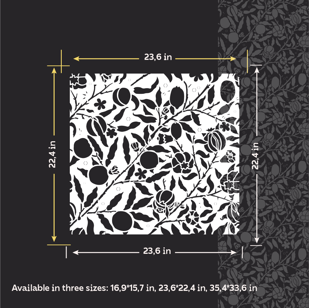 DFA Reusable Stencil "Nature" for Plaster and Paint 0.3–1 mm – William Morris Collection (P00182)