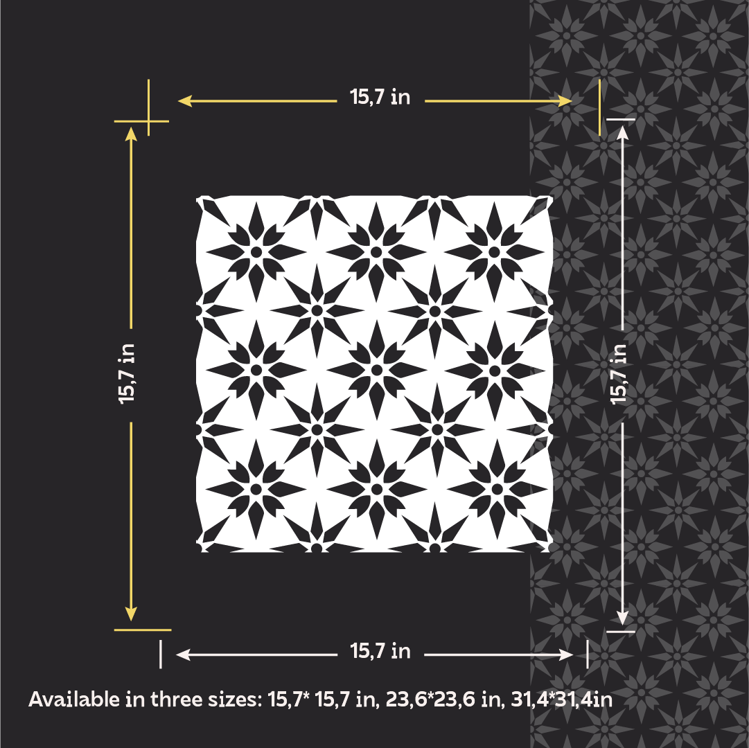 Create modern designs easily with the DFA Geometric Pattern 0.3-1 mm stencil (G00165)