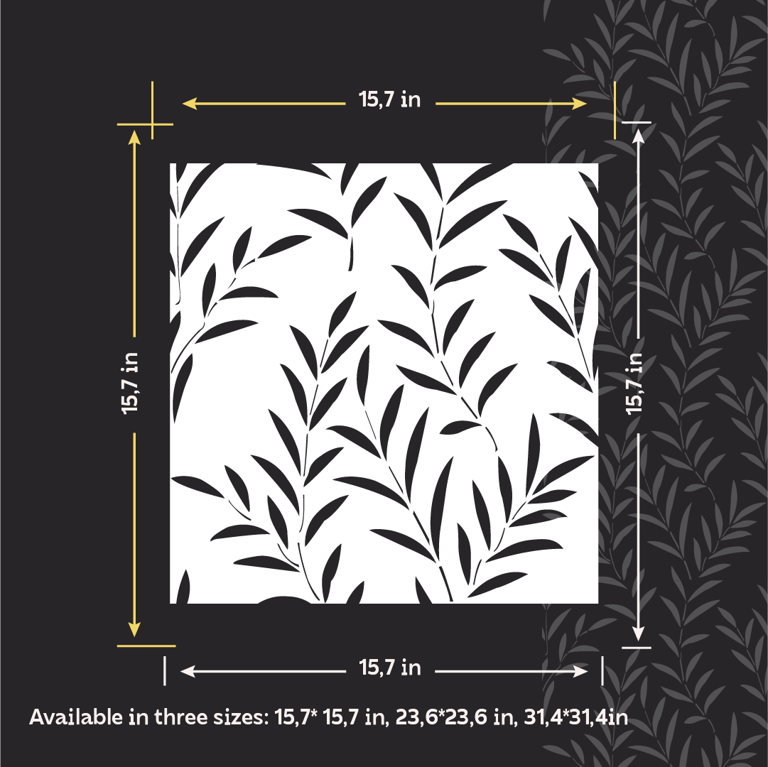DFA Reusable Stencil "Nature" for Plaster and Paint 0.3–1 mm (P00196)