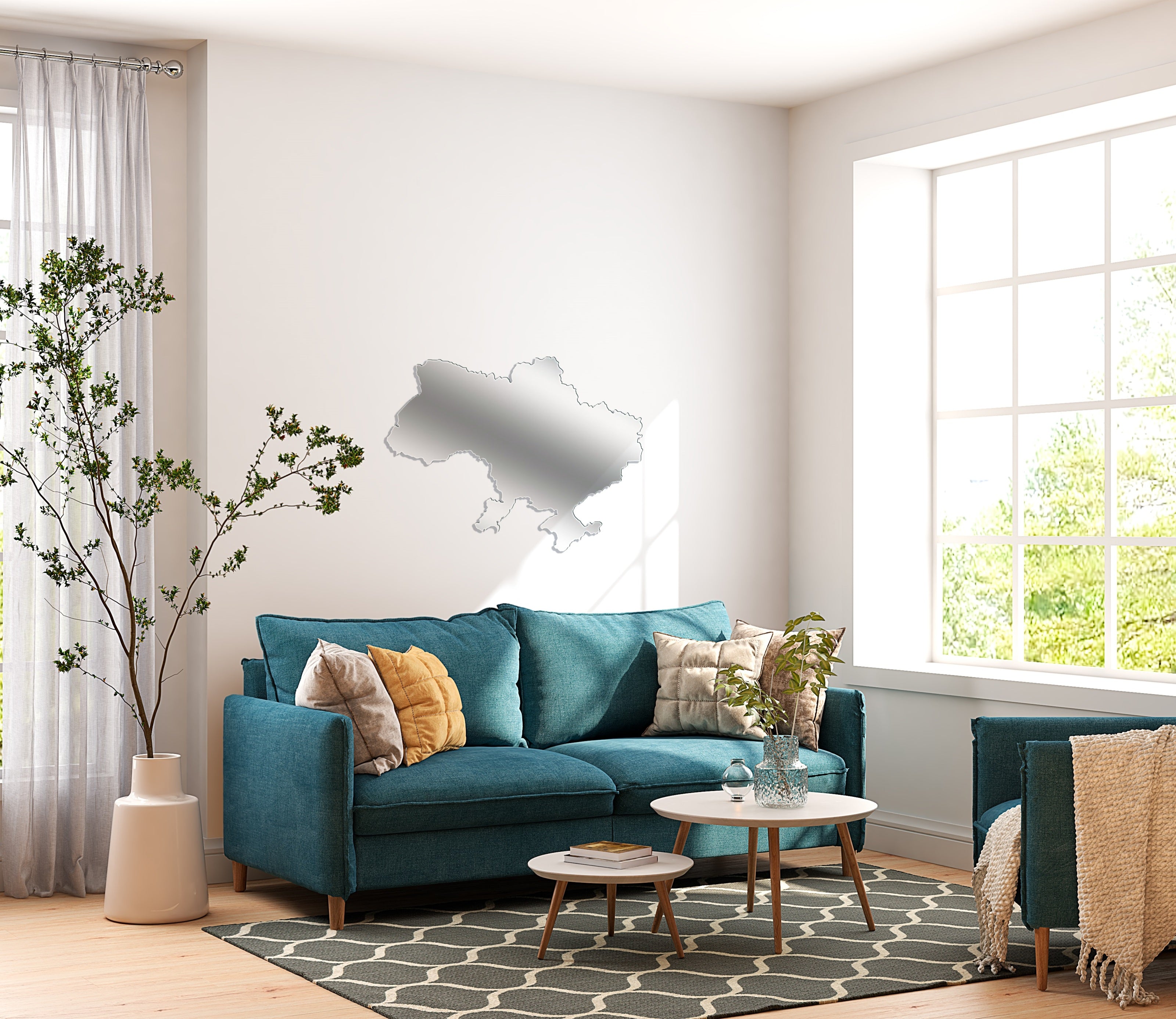 Ukraine in the palm of your hand: DFA mirror map to feel home every day (YA00043)