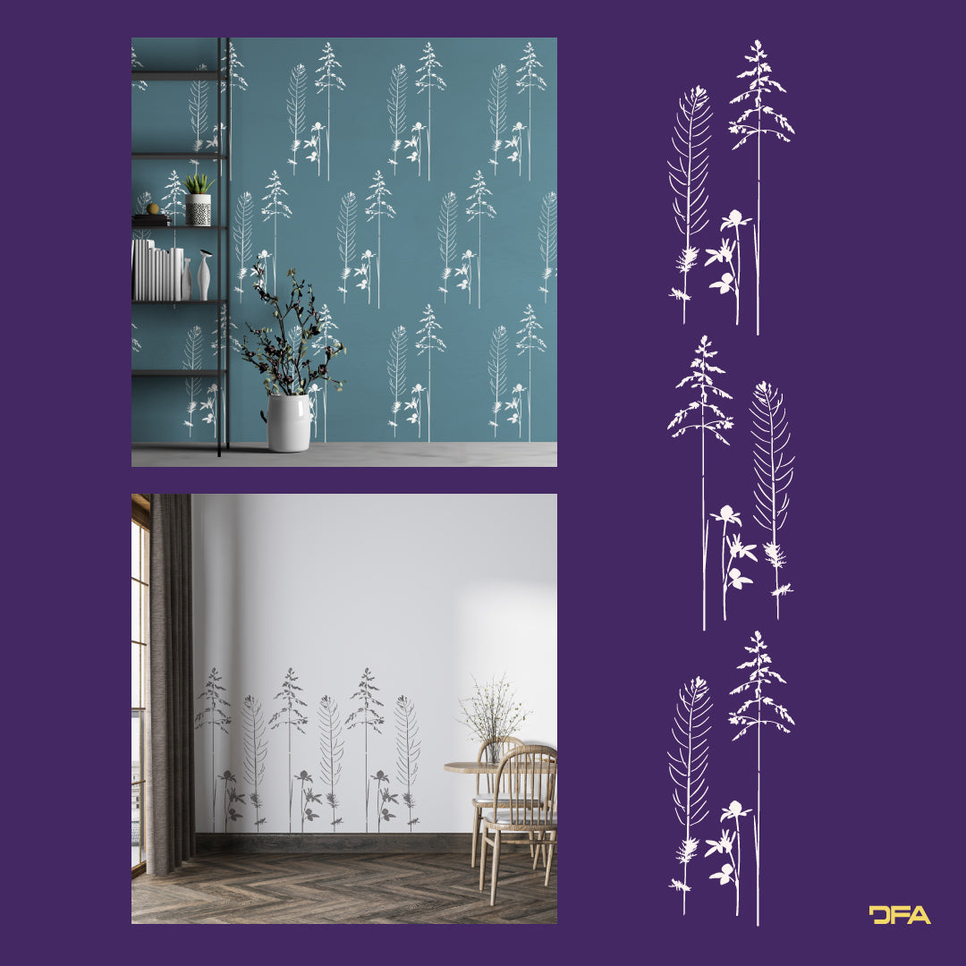Stencil DFA for walls Grass 3 for plaster and paint 0.3-1mm (P00127)