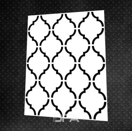 Oriental motifs in a modern interior with a stencil DFA 0.3-1 mm (V00027)
