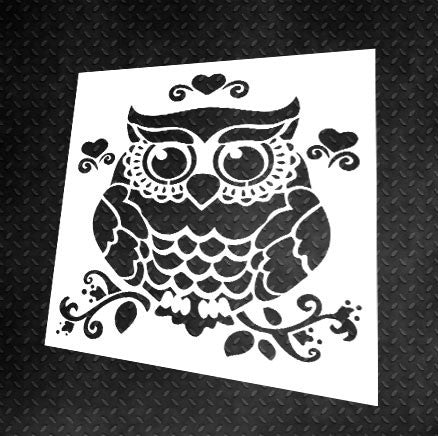 Reusable stencil DFA for plaster and paint 0.3-1mm Owl 1 (E00019)