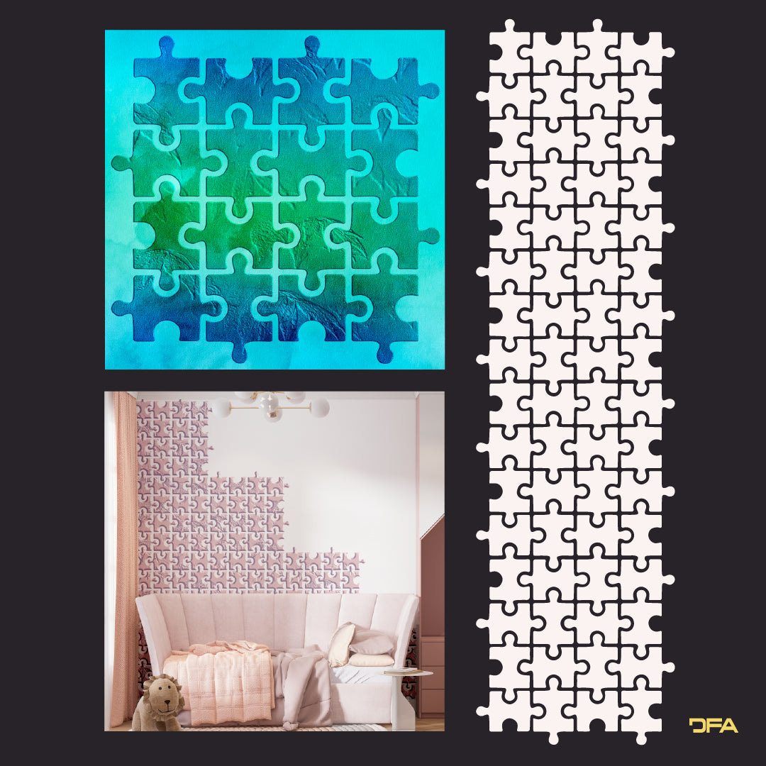 Stencil DFA Reusable puzzle for plaster and paint 0.3-1mm (E00055)