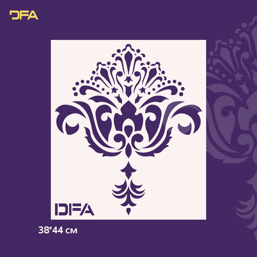 Reusable stencil DFA Damascus, for plaster 0.3-1mm (D00055)
