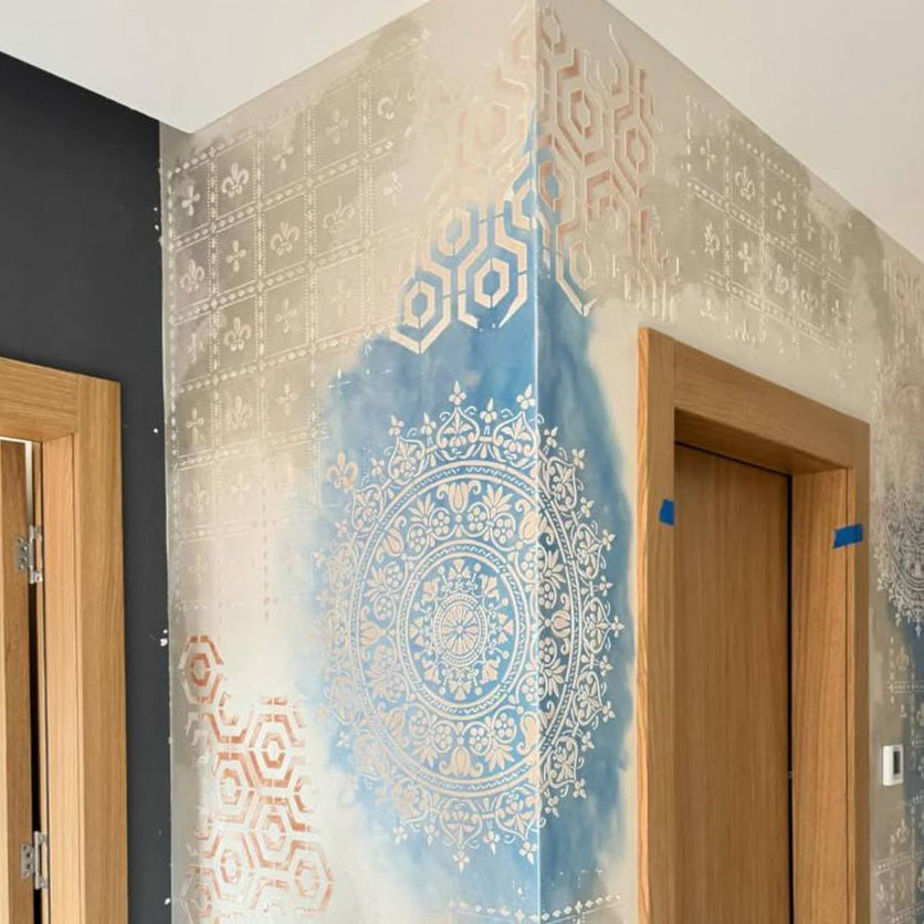 Professional design with oriental pattern - DFA stencil for walls 0.3-1 mm (V00076)