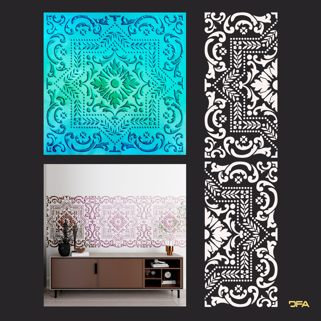 Stencil DFA Square pattern, for plaster and paint 0.3-1mm (K00106)