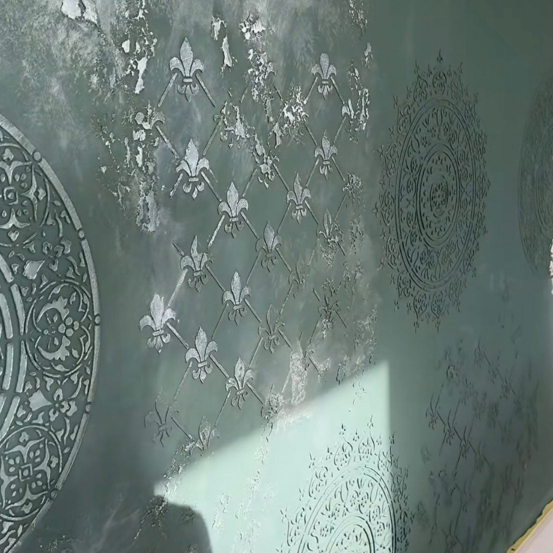 Oriental ornament easily and precisely - stencil DFA for paint and plaster 0.3-1 mm (V000010-d)