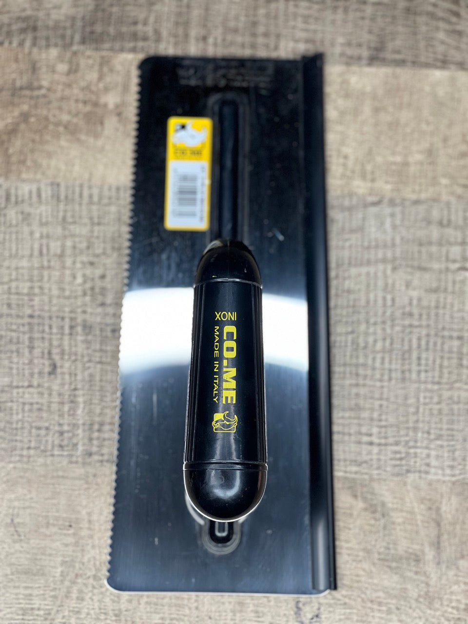Spatula with handle beveled 3 sides + 1 notch type 'H' 280*120 mm