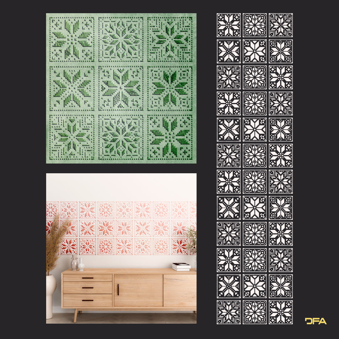 Stencil DFA Embroidery for plaster and paint 0.3-1mm (Z00056)