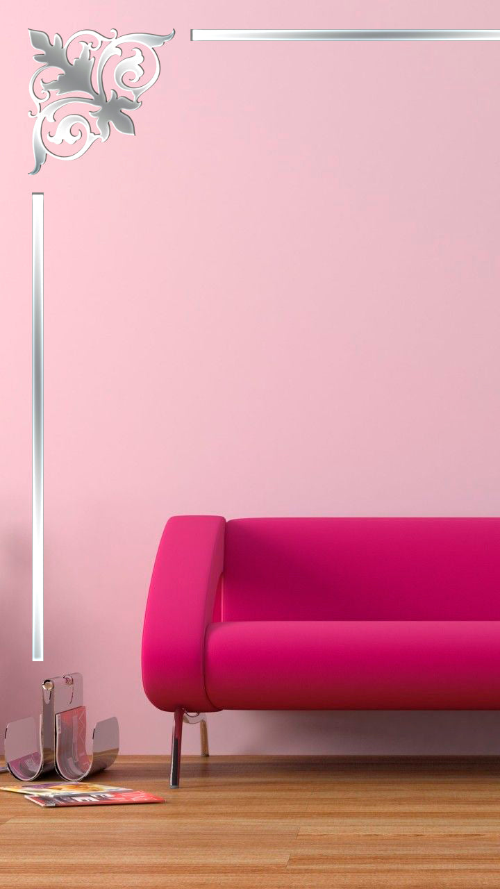 Create a spectacular accent with DFA Mirror Decor Corner Pattern 2pcs/4pcs (YA00039)