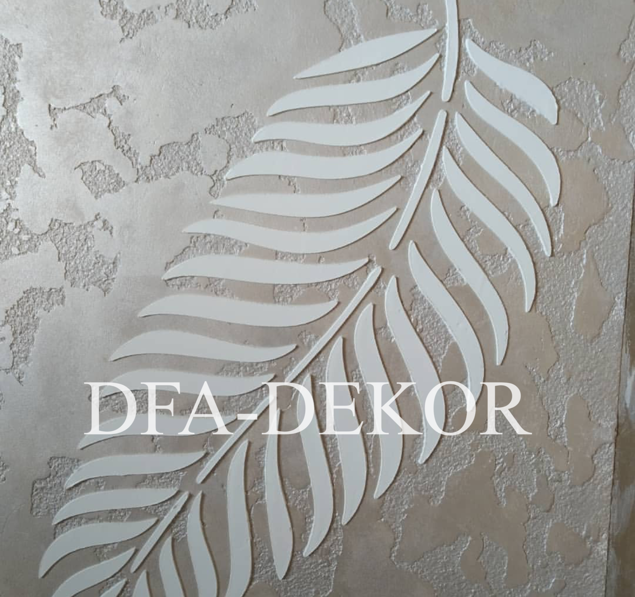 Stencil DFA for decoration Nature Palm leaf for plaster and paint 0.3-1mm (Р00005)