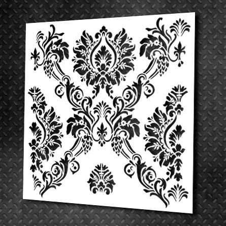 Stencil for decoration DFA Royal Damascus, for putty and paint, 0.3-1mm (D00034)