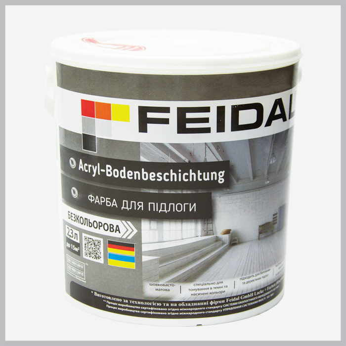 Colorless floor paint Acrylic floor coating, 9l