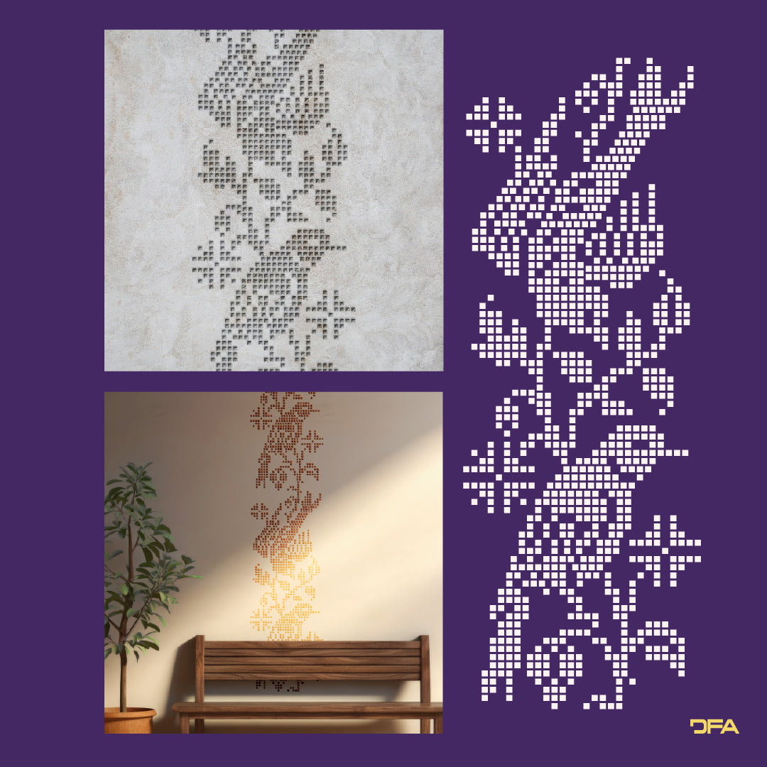 Stencil DFA Embroidery for plaster and paint 0.3-1mm (Z00052)