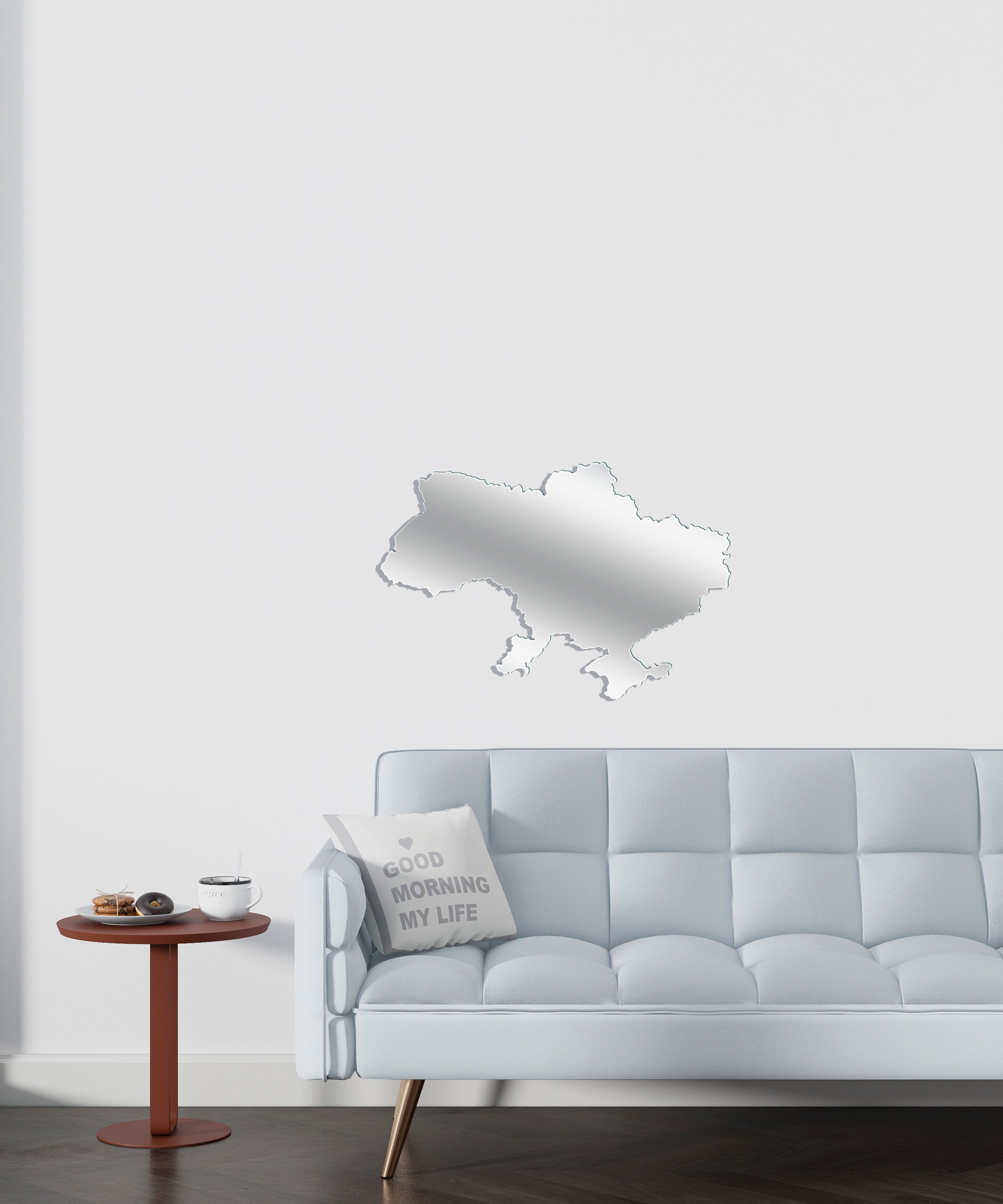 Mirror decor DFA Map of Ukraine: a symbol of unity in your home (YA00041)