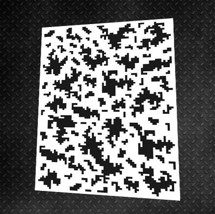 Stencil DFA Camouflage 3 stencil for putty and paint 0.3-1mm (X00022)